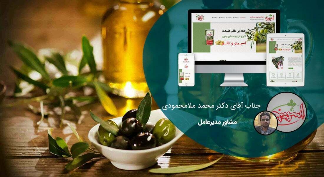 طراحی سایت میوه و ساخت سایت میوه فروشی و ساخت فروشگاه اینترنتی میوه و طراحی سایت فروشگاهی میوه و راه اندازی فروشگاه آنلاین میوه فروشی و طراحی پرتال شرکت های تولید و یا واردات میوه و میوه جات و محصولات میوه ای - طراحی سایت میوه برای شرکت راهبران سبز آنوش با برند اسپینو و تالو
