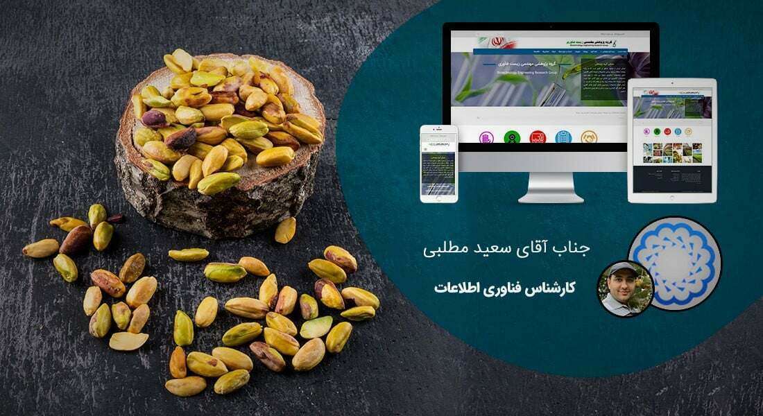 طراحی سایت پسته و طراحی فروشگاه اینترنتی پسته جات و ساخت وب سایت شرکت های صادرات پسته - طراحی سایت پسته برای گروه پژوهشی مهندسی زیست فنآوری رفسنجان