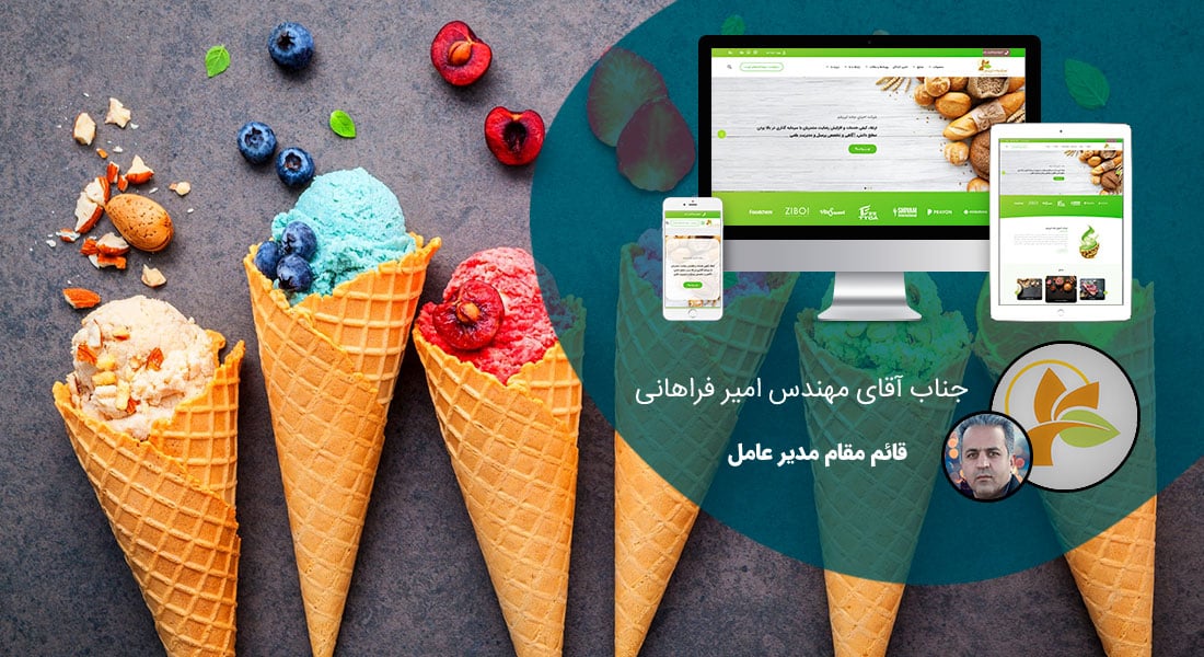 طراحی سایت بستنی و طراحی وب سایت شرکت بستنی و ساخت سایت صنایع بستنی - طراحی سایت بستنی برای شرکت جاده ابریشم