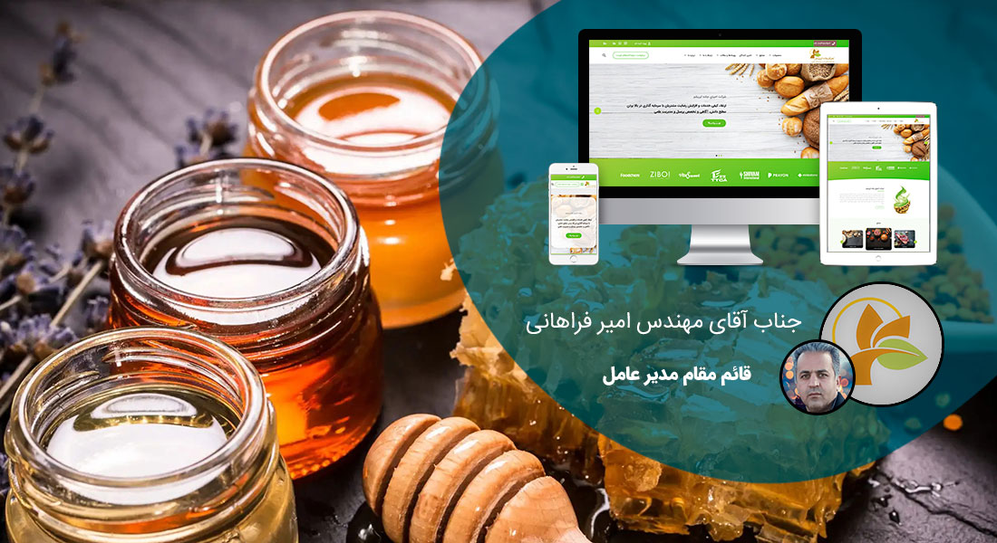 طراحی سایت عسل و طراحی وب سایت شرکت های عسل و طراحی سایت صنایع عسل و ساخت سایت فروشگاهی محصولات عسل و راه اندازی فروشگاه اینترنتی کالاهای عسلی - طراحی سایت عسل برای شرکت احیای جاده ابریشم