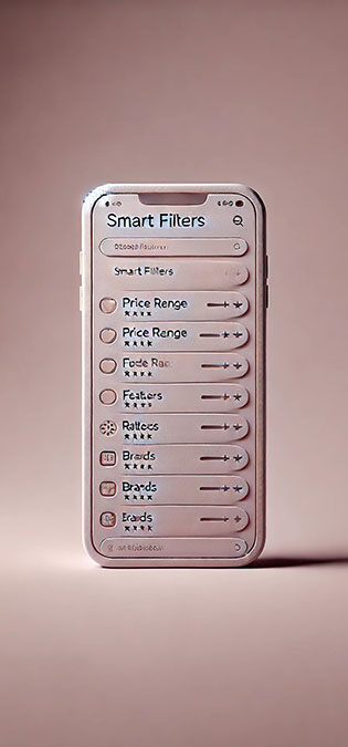 Electronic-Commerce-Companies-Web-Site-Design-Ideas-Smart-Filters-Based-On-User-Needs طراحی سایت شرکت تجارت الکترونیک و طراحی سایت شرکتهای تجارت الکترونیکی و طراحی وب سایت برای ایده های تجارت الکترونیک و ساخت وبسایت شرکتهای فعال در عرصه ایکامرس - ایده فیلترهای هوشمند بر اساس نیاز کاربر