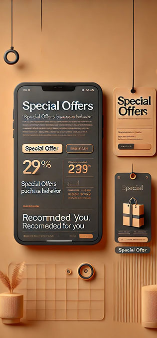 Electronic-Commerce-Companies-Web-Site-Design-Ideas-Special-Offers-Based-On-Shopping-Behavior طراحی سایت شرکت تجارت الکترونیک و طراحی سایت شرکتهای تجارت الکترونیکی و طراحی وب سایت برای ایده های تجارت الکترونیک و ساخت وبسایت شرکتهای فعال در عرصه ایکامرس - ایده پیشنهادات ویژه بر اساس رفتار خرید